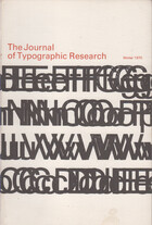 The Journal of Typographic Research - Winter 1970