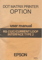 RS-232C/Current Loop Interface Type 2 User Manual