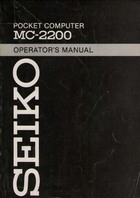 Seiko MP-2200 Operators Manual