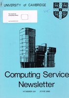 University of Cambridge Computing Service June 1985 Newsletter 119