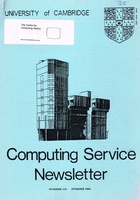 University of Cambridge Computing Service Summer 1984 Newsletter 113