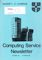 University of Cambridge Computing Service Summer 1985 Newsletter 120