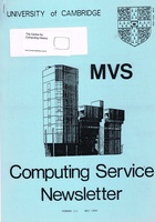 University of Cambridge Computing Service May 1984 Newsletter 111