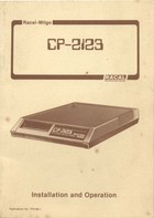 Racal CP-2123 Modem Installation and Operation