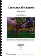 Creatures 3D Console Design Document