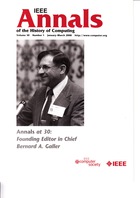 IEEE Annals of the History of Computing - January-March 2008