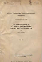 Introduction to Autocode programming for the Ferranti Mercury Computer