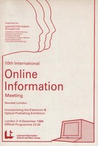 10th International Online Meeting - 1986 Programme