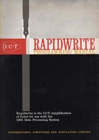 ICT Rapidwrite Programming Manual